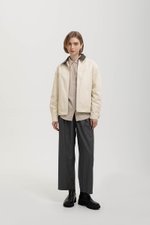 FRANKIE UTILITY BARN JACKET W REMOVABLE LEATHER COLLAR