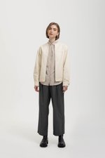 FRANKIE UTILITY BARN JACKET W REMOVABLE LEATHER COLLAR