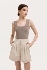 PARKER PLEATED TWILL SHORTS