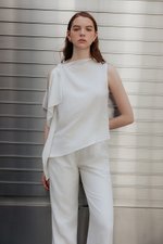 IRIS PLEATED LINEN PANTS