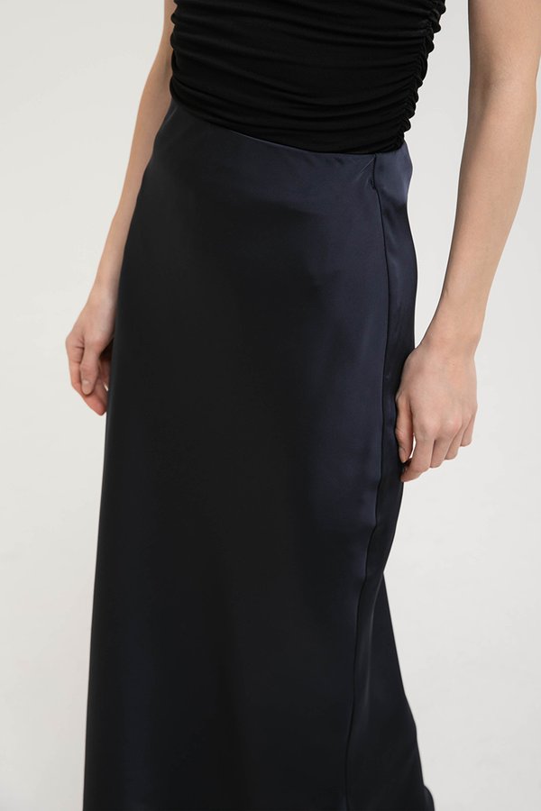 ELOISE SATIN BIAS SKIRT
