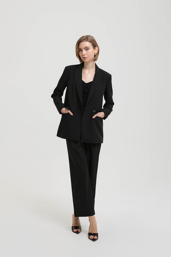 ADRIEN RUCHED SLEEVE BLAZER