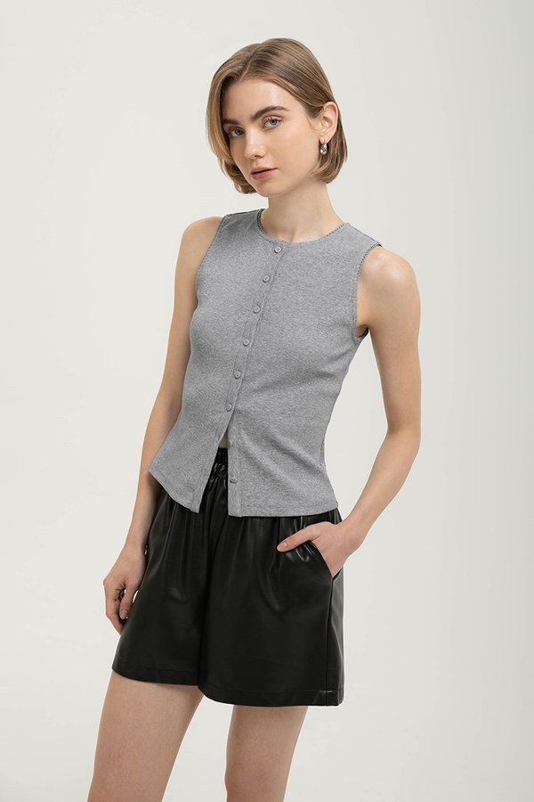 ALICIA LACE TRIM RIBBED KNIT TANK TOP