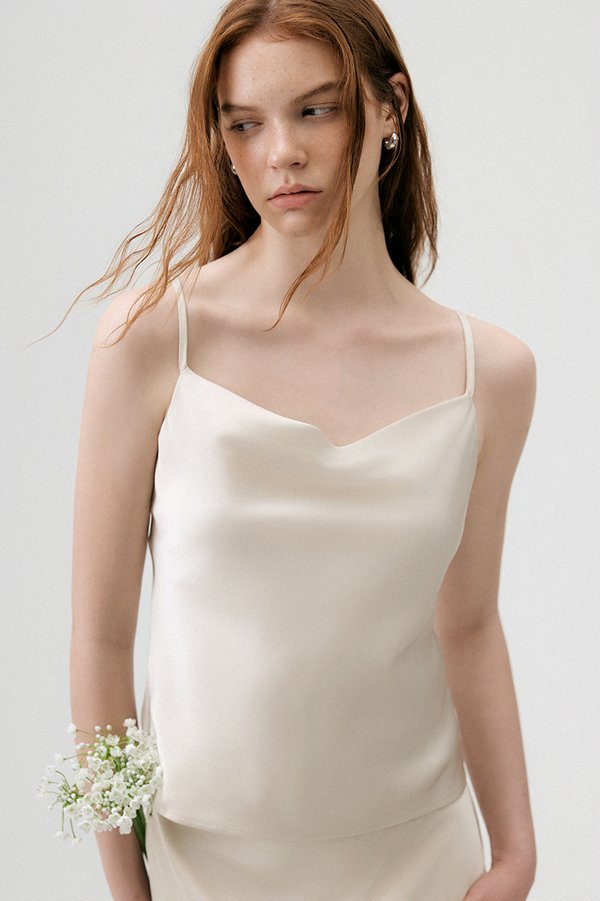 LIVIA COWL SATIN CAMI TOP