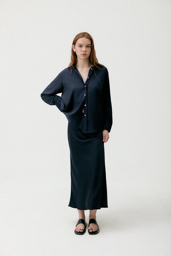 ELOISE SATIN BIAS SKIRT