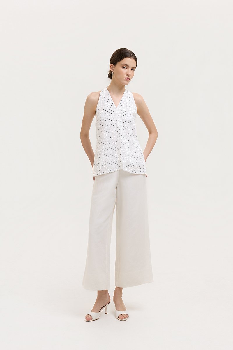 STEPHY HALTER POLKA DOT TOP