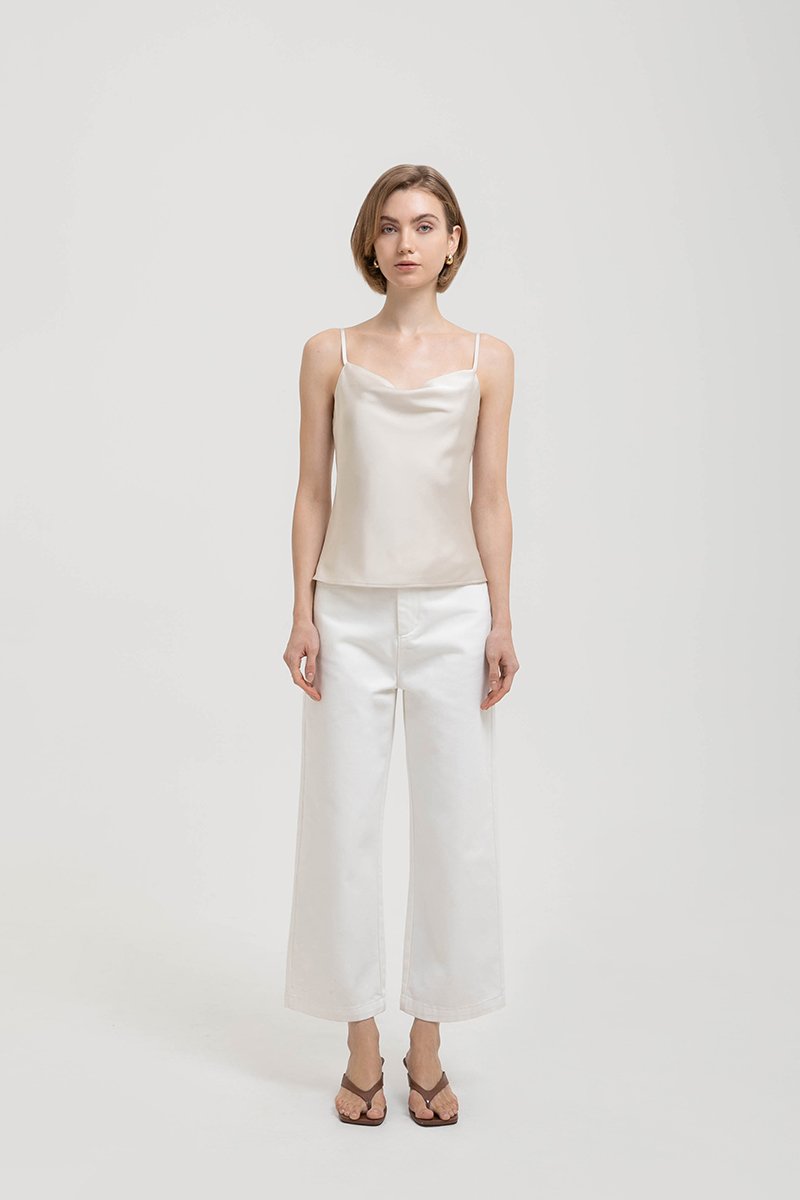 LIVIA COWL SATIN CAMI TOP