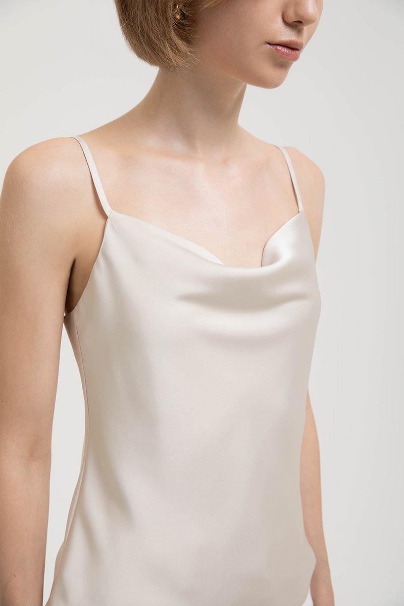 LIVIA COWL SATIN CAMI TOP
