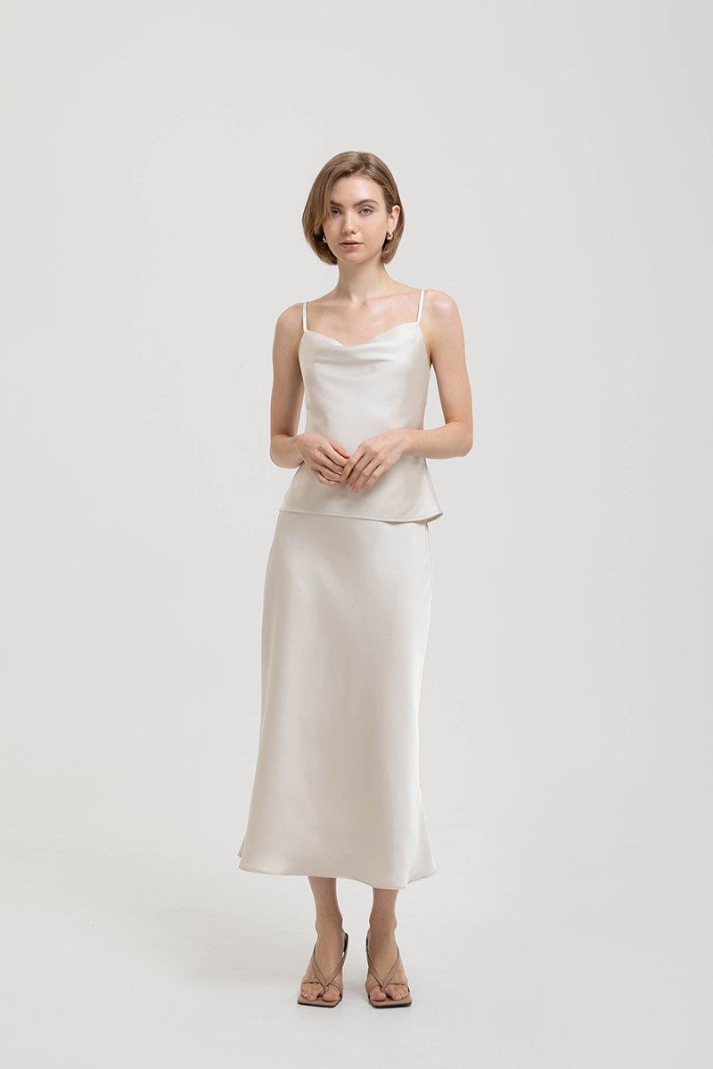 LIVIA COWL SATIN CAMI TOP