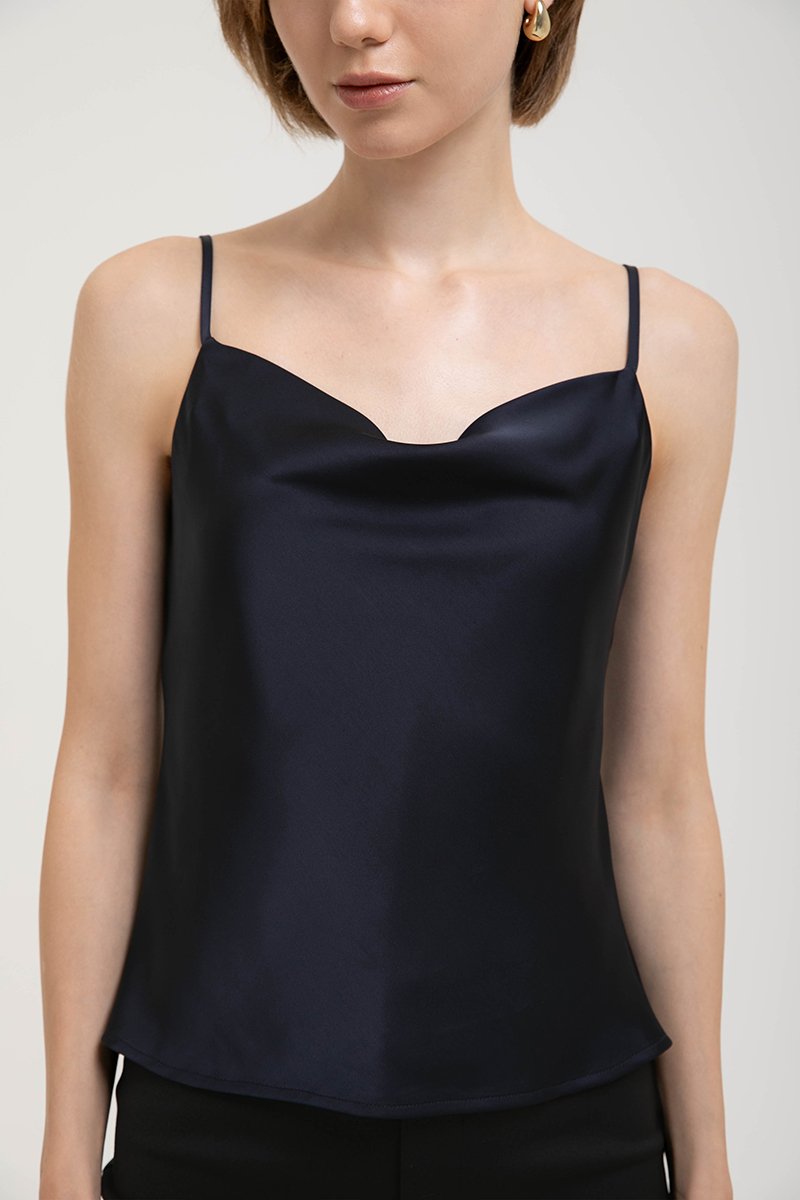 LIVIA COWL SATIN CAMI TOP