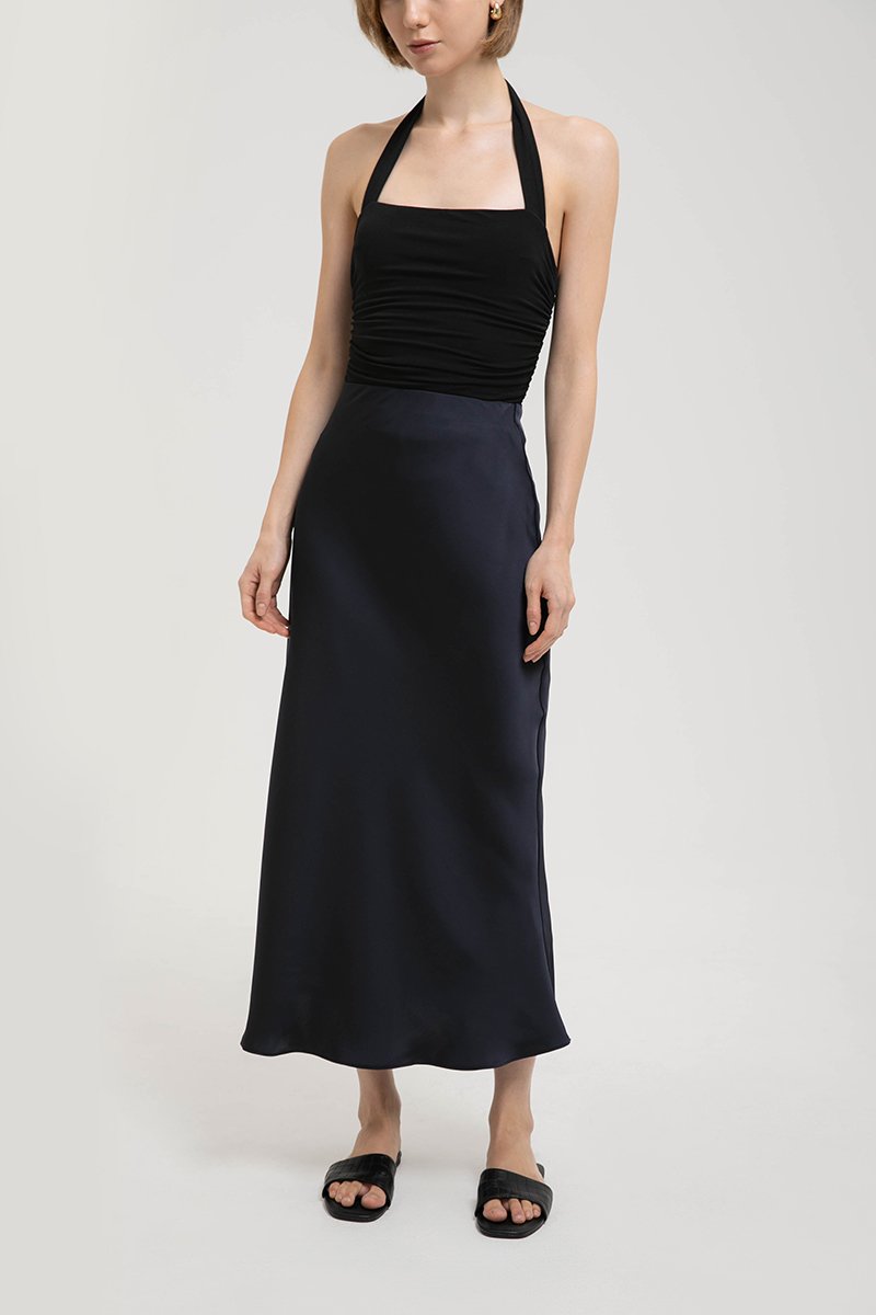 ELOISE SATIN BIAS SKIRT