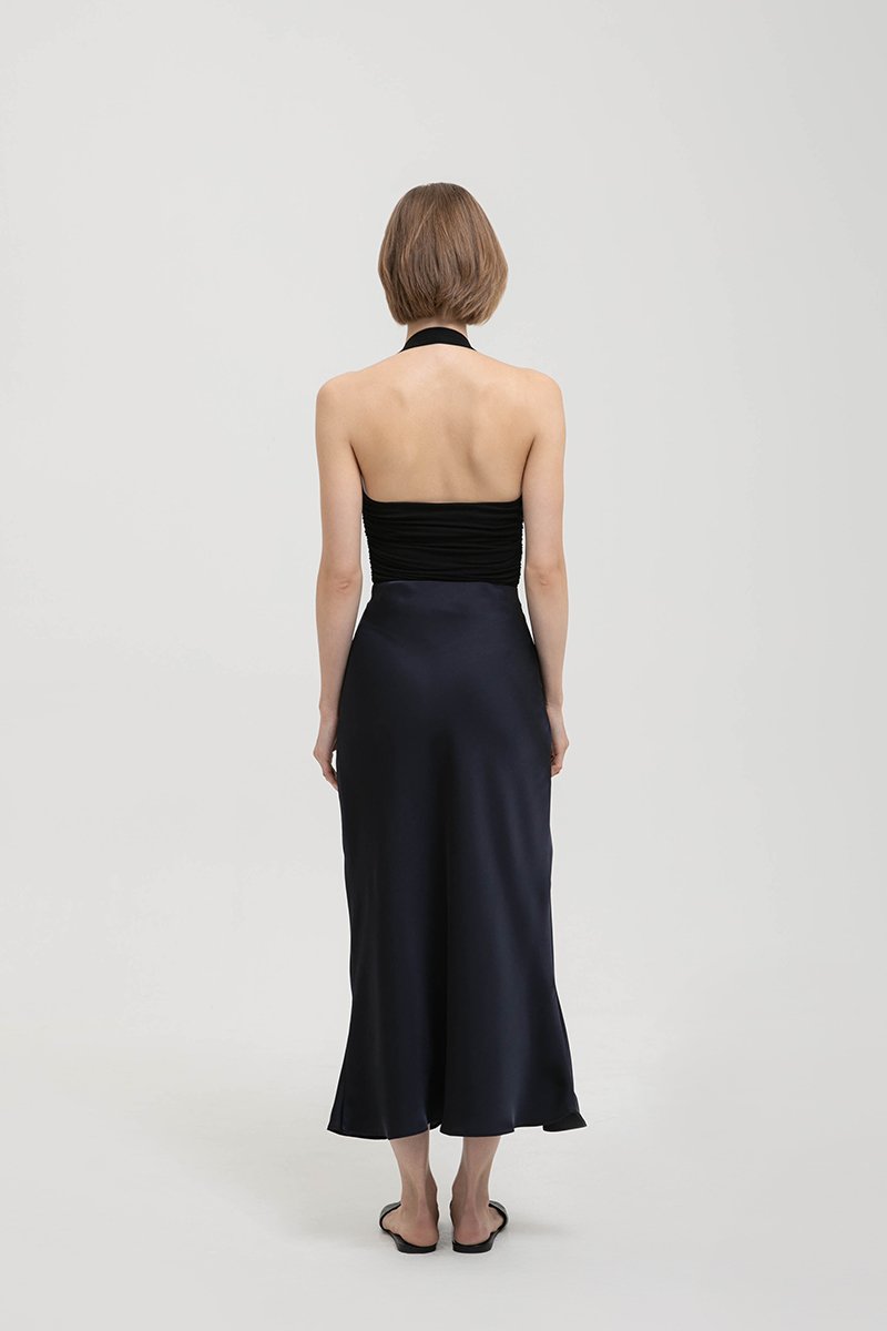 ELOISE SATIN BIAS SKIRT
