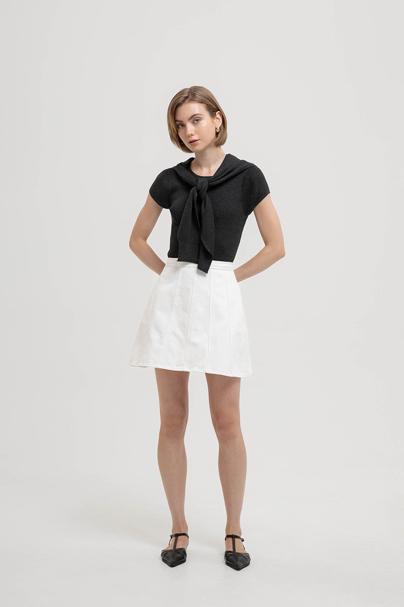 MAVEN PANELLED DENIM MINI SKIRT