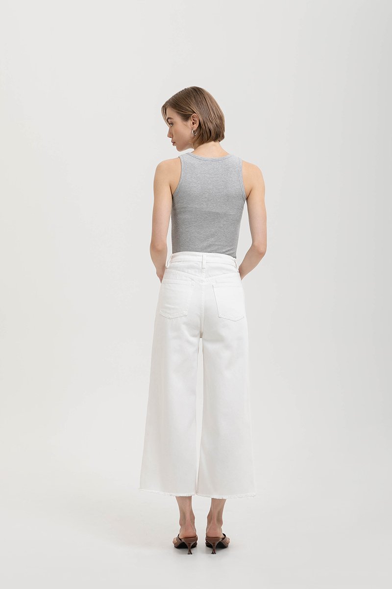 MARLON RAW HEM CROPPED JEANS