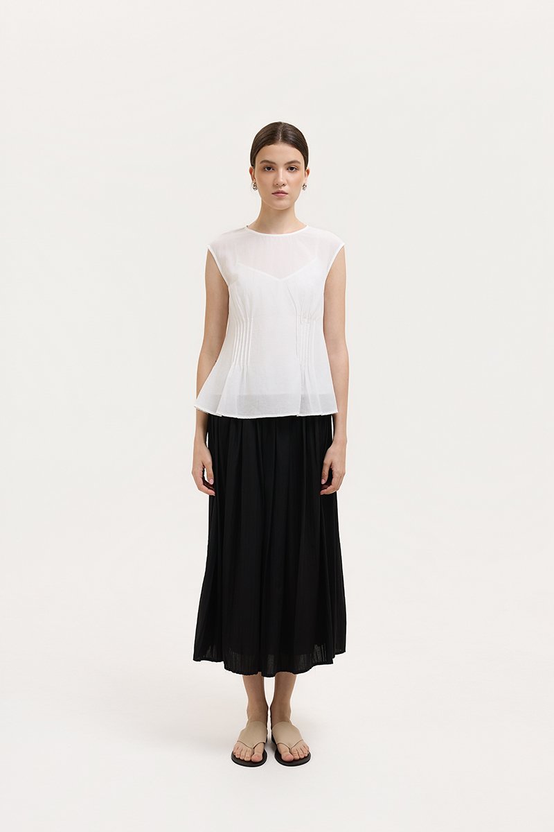 CARMINE SHEER TOP W CAMI