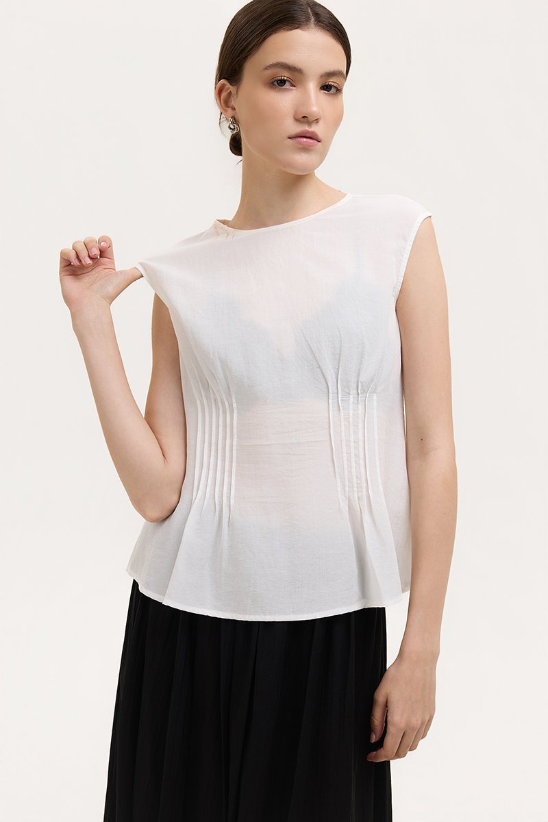 CARMINE SHEER TOP W CAMI