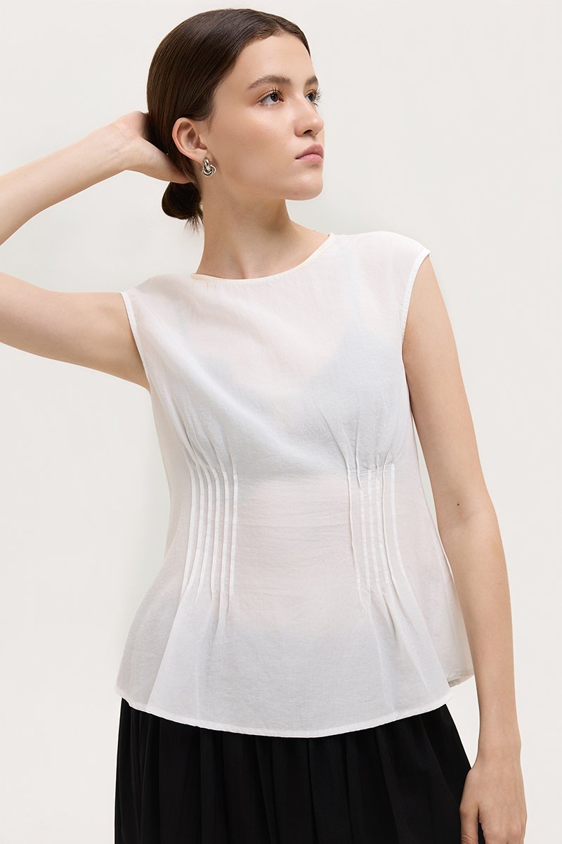 CARMINE SHEER TOP W CAMI