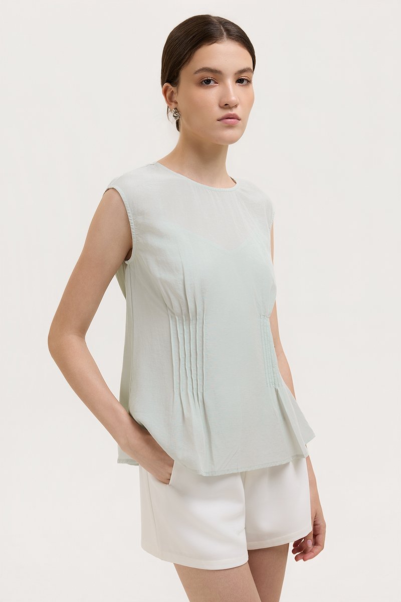 CARMINE SHEER TOP W CAMI