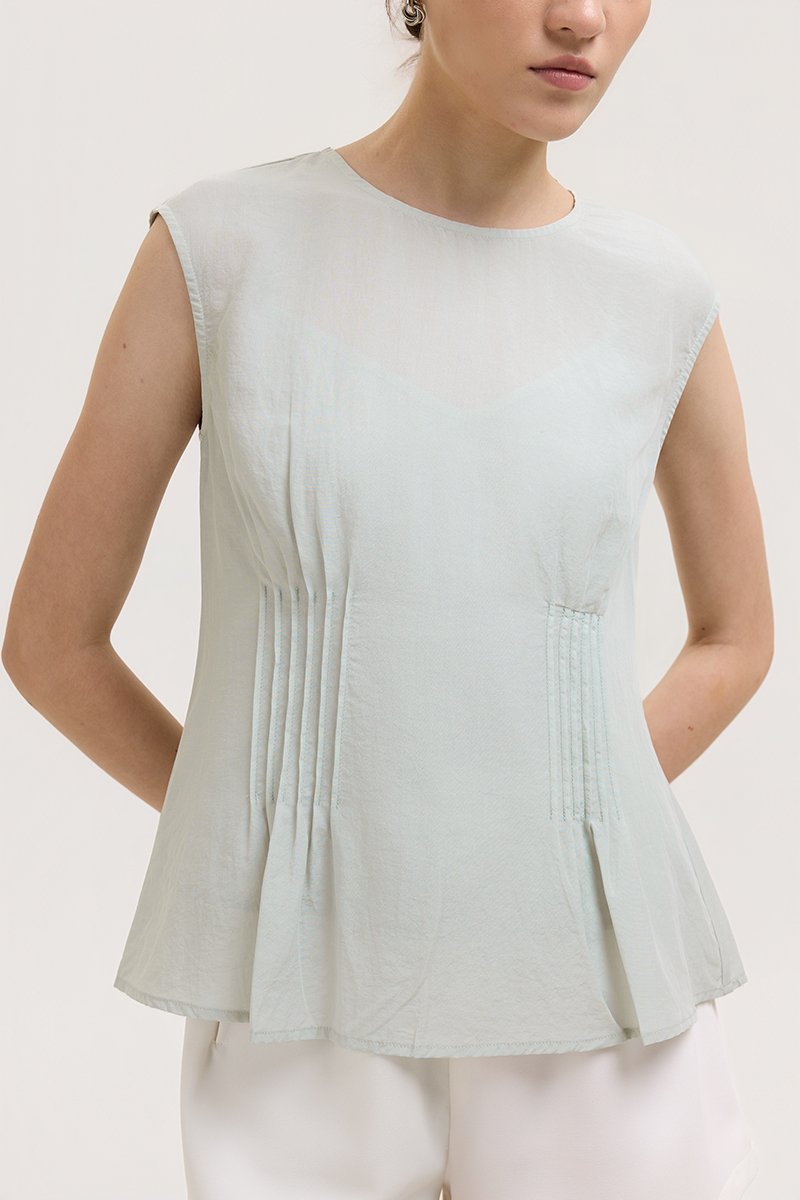 CARMINE SHEER TOP W CAMI
