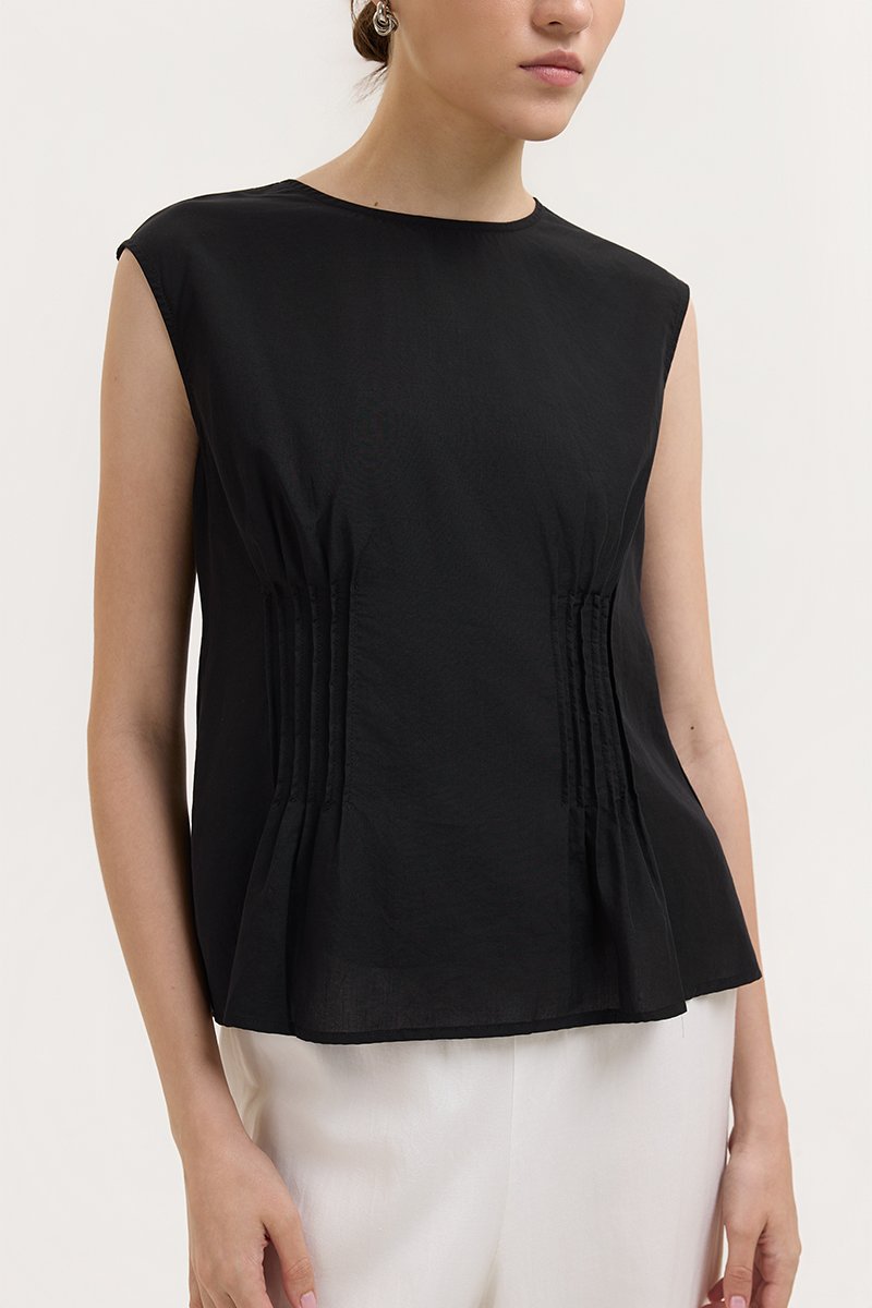 CARMINE SHEER TOP W CAMI
