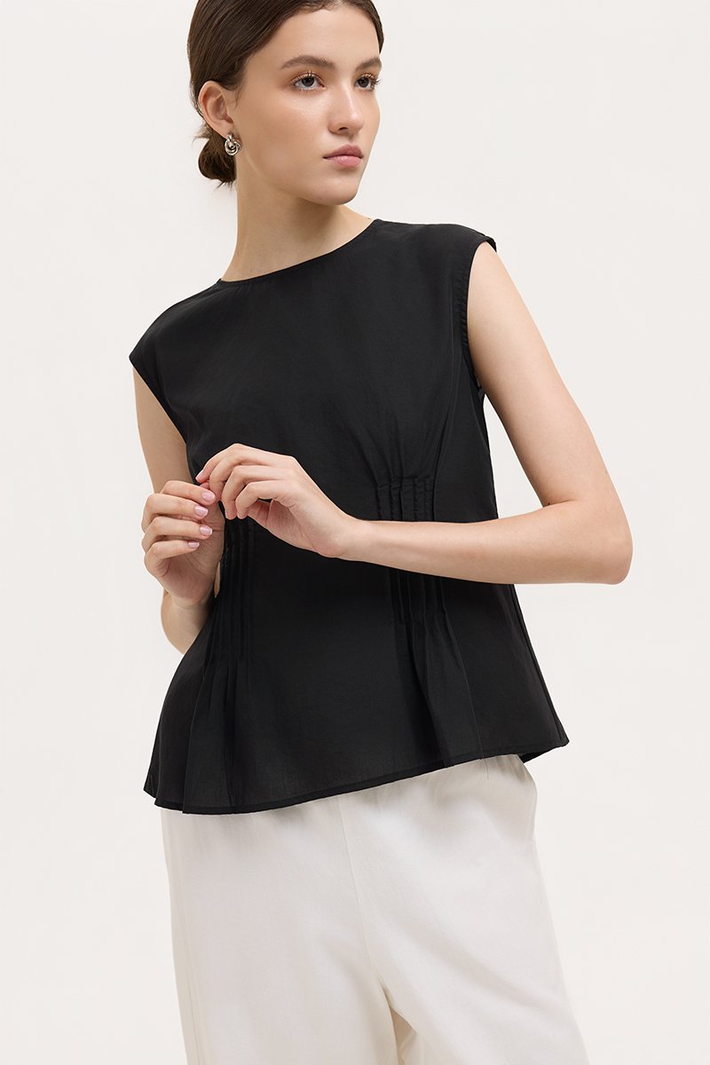 CARMINE SHEER TOP W CAMI