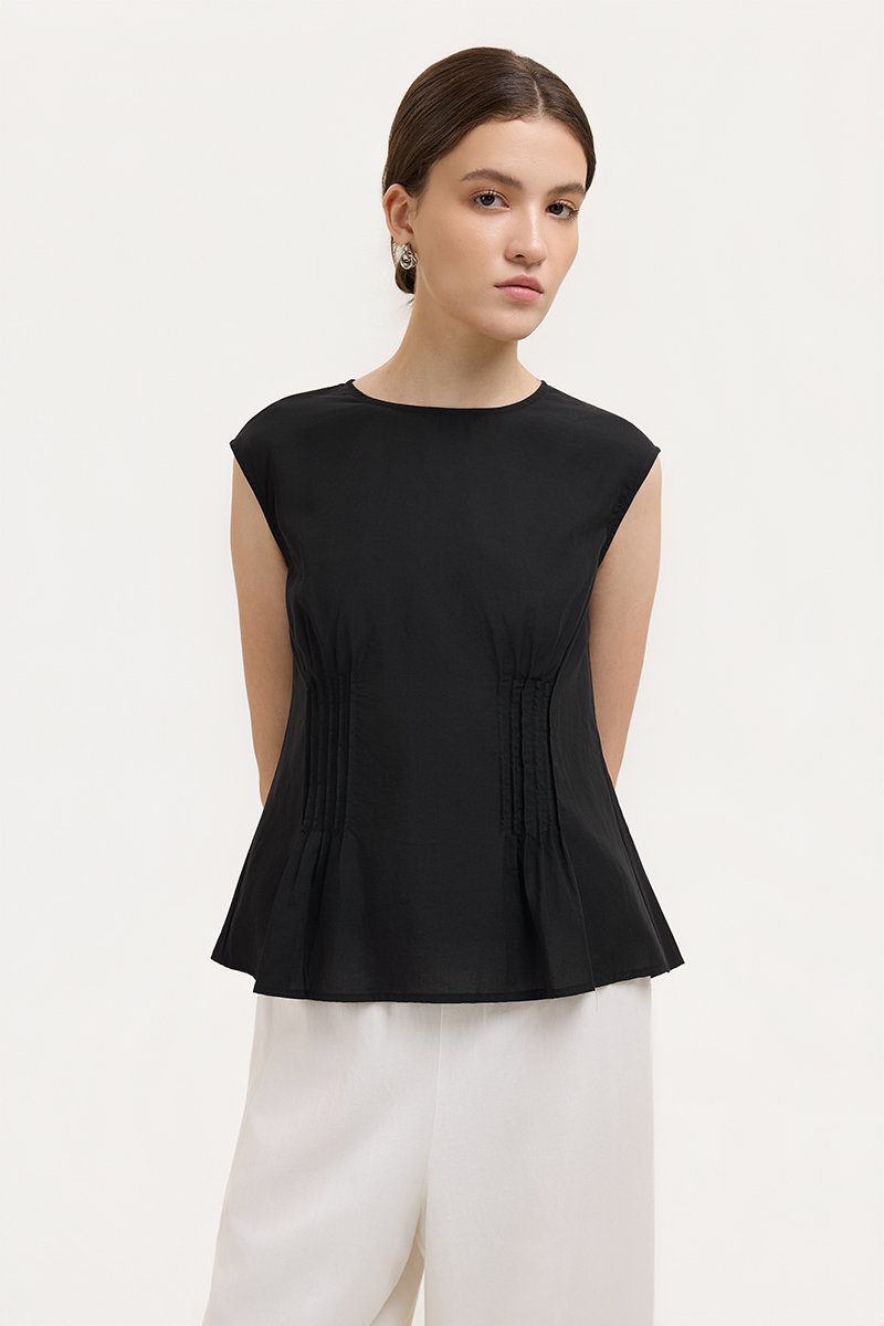 CARMINE SHEER TOP W CAMI
