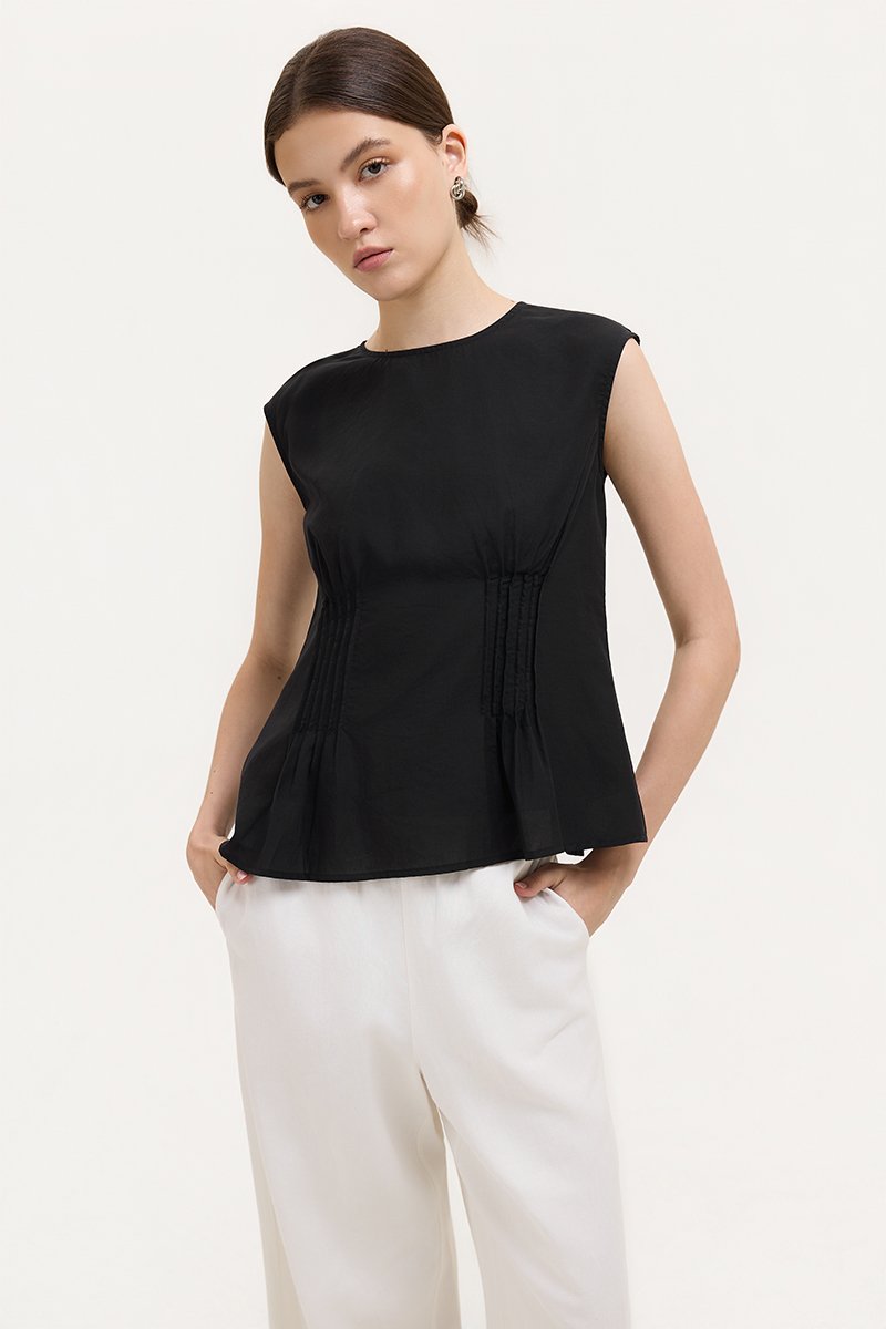 CARMINE SHEER TOP W CAMI