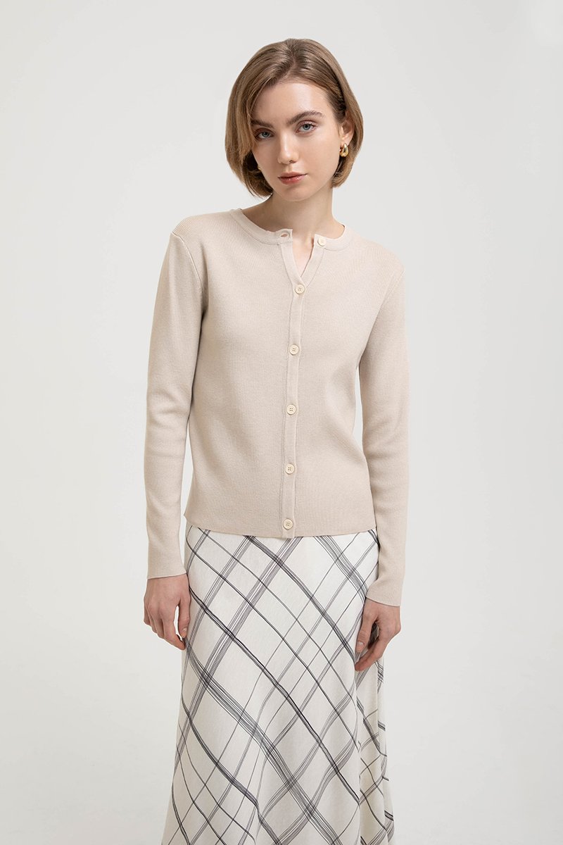 CASPER ROUND NECK CARDIGAN