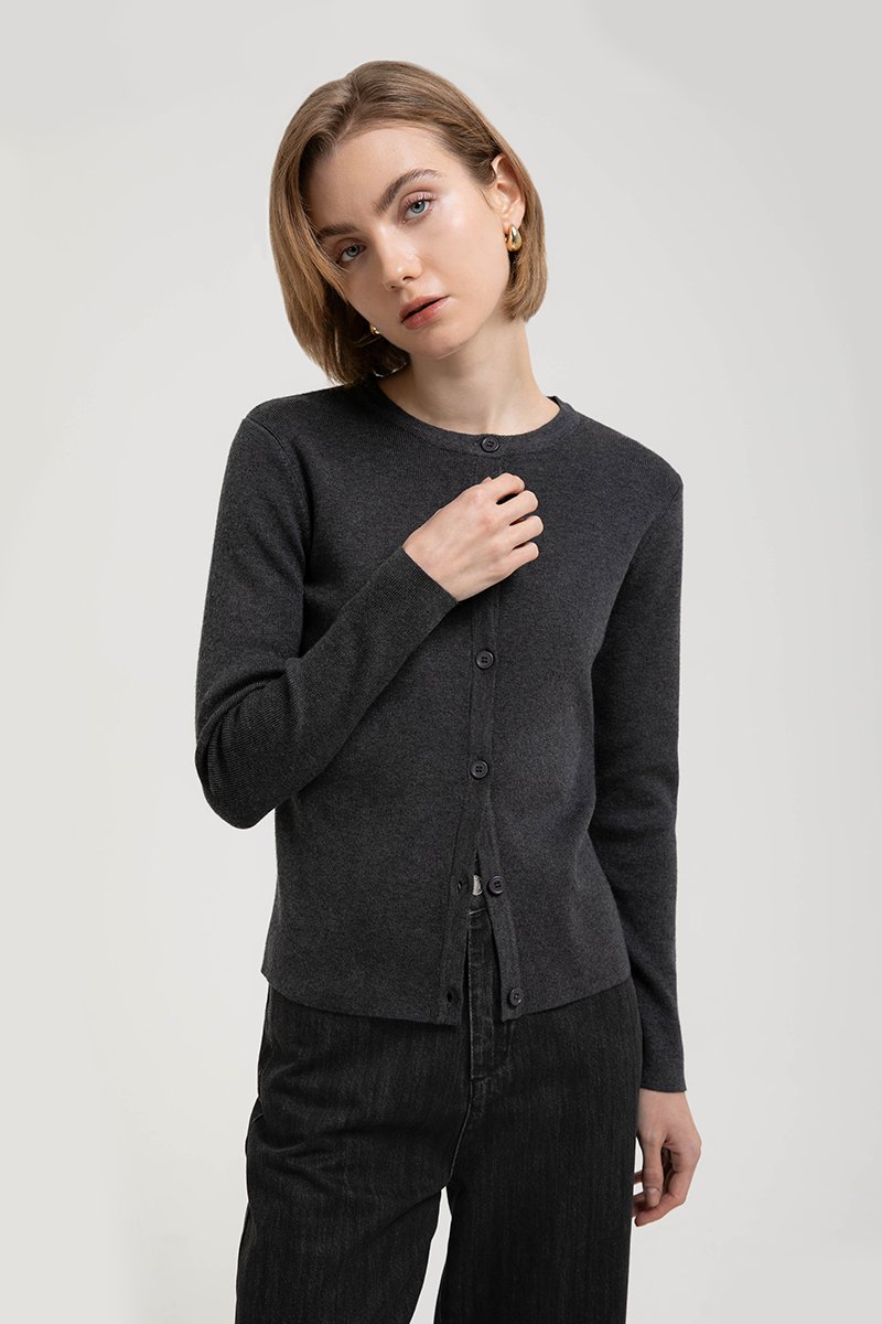 CASPER ROUND NECK CARDIGAN
