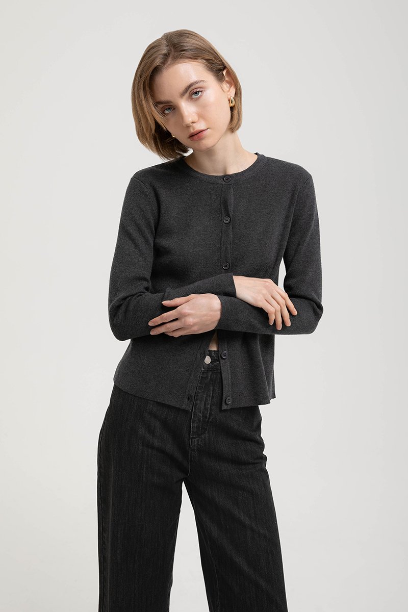 CASPER ROUND NECK CARDIGAN