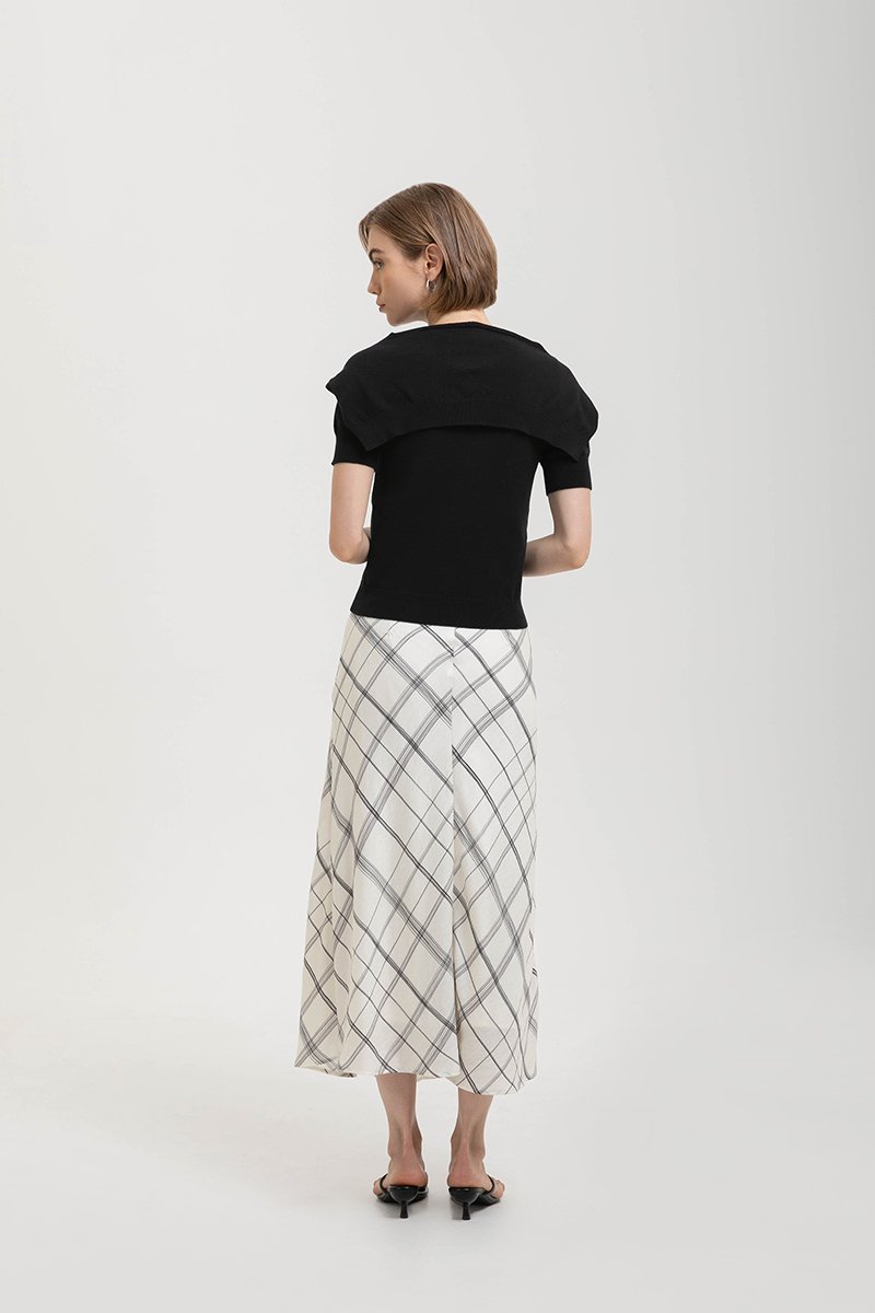 CASSIDY KNIT TOP W DETACHABLE SCARF