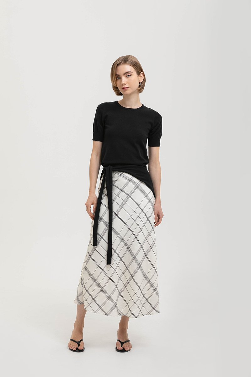 CASSIDY KNIT TOP W DETACHABLE SCARF