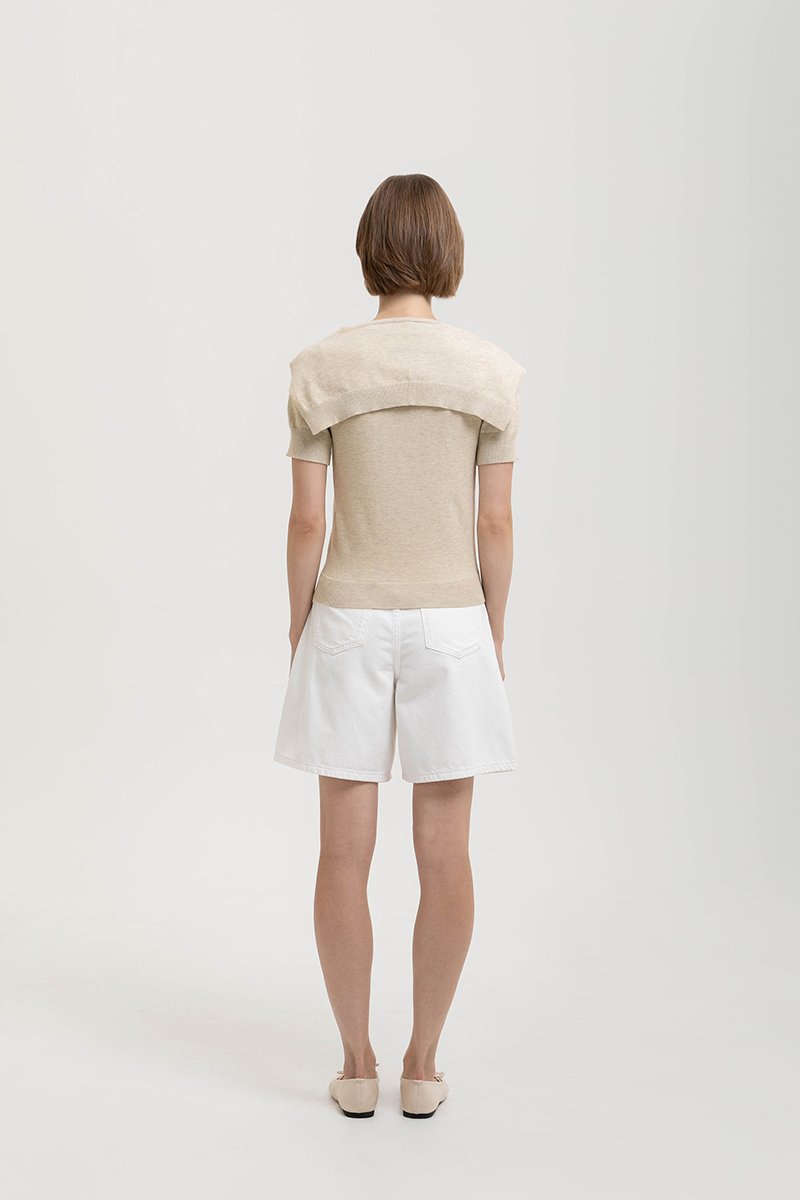 CASSIDY KNIT TOP W DETACHABLE SCARF