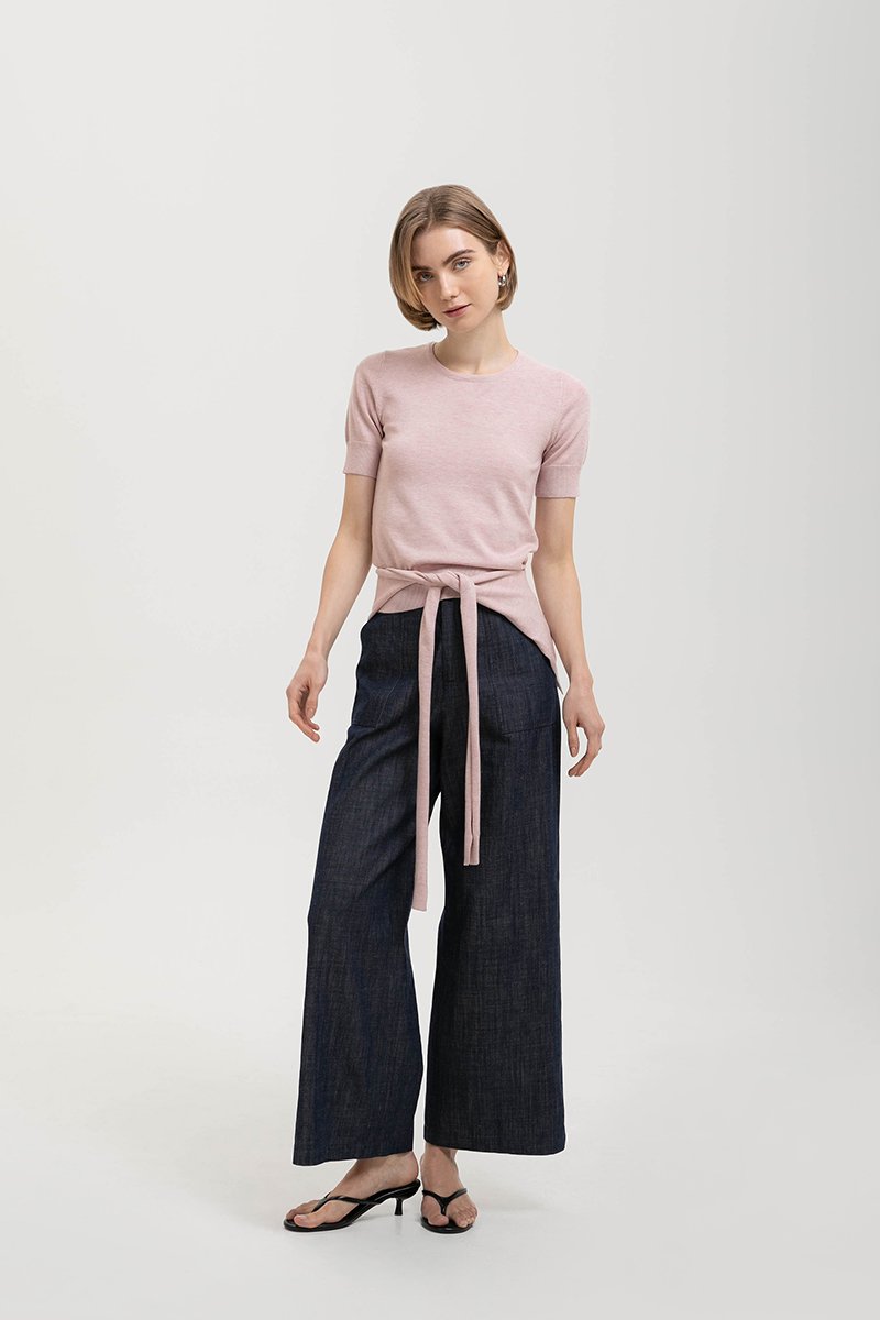 CASSIDY KNIT TOP W DETACHABLE SCARF