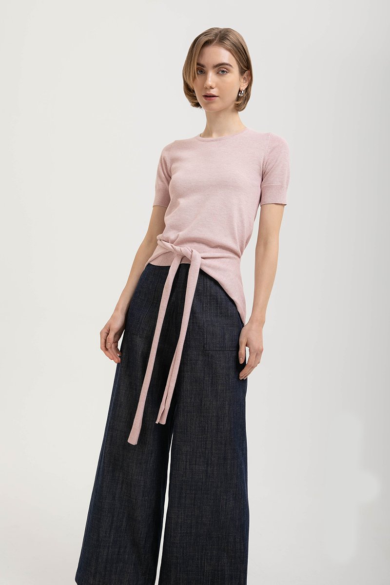 CASSIDY KNIT TOP W DETACHABLE SCARF