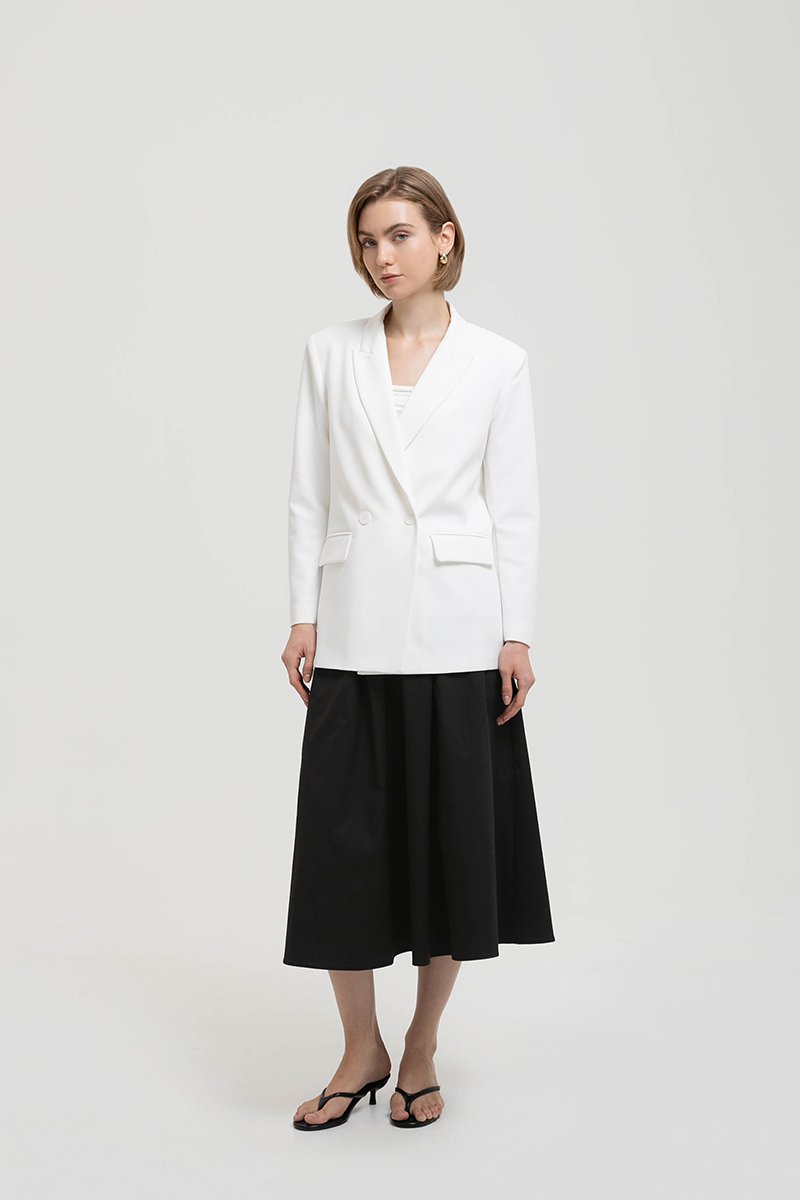 ADRIEN RUCHED SLEEVE BLAZER
