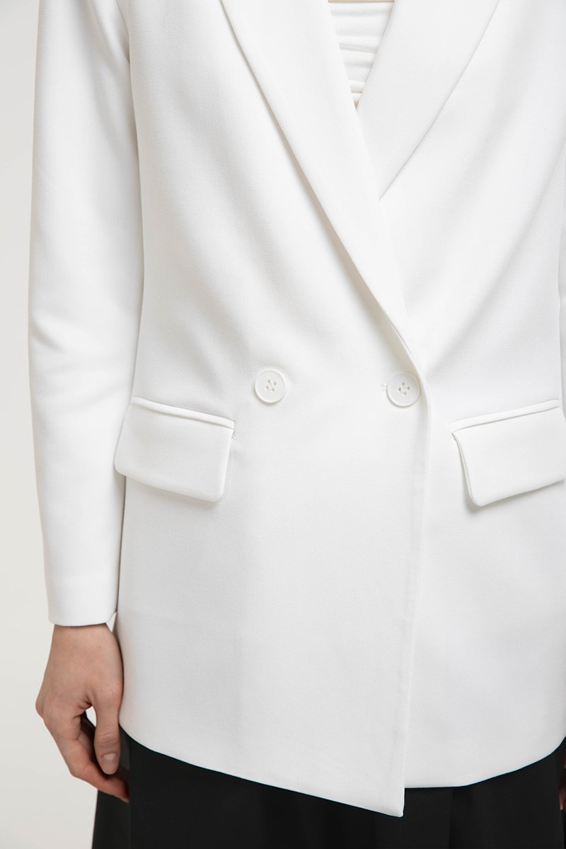 ADRIEN RUCHED SLEEVE BLAZER