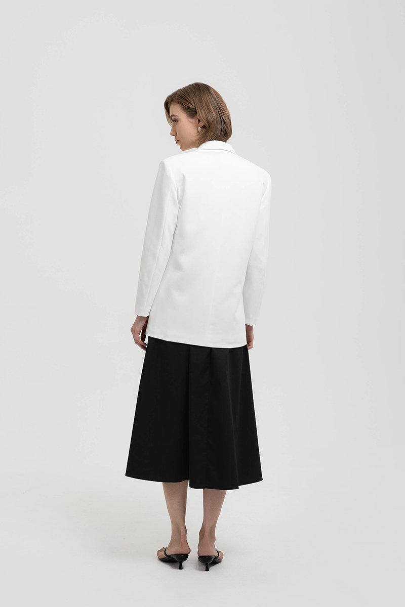 ADRIEN RUCHED SLEEVE BLAZER