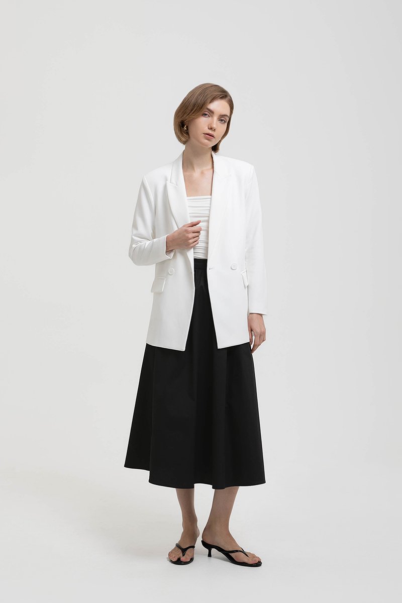 ADRIEN RUCHED SLEEVE BLAZER