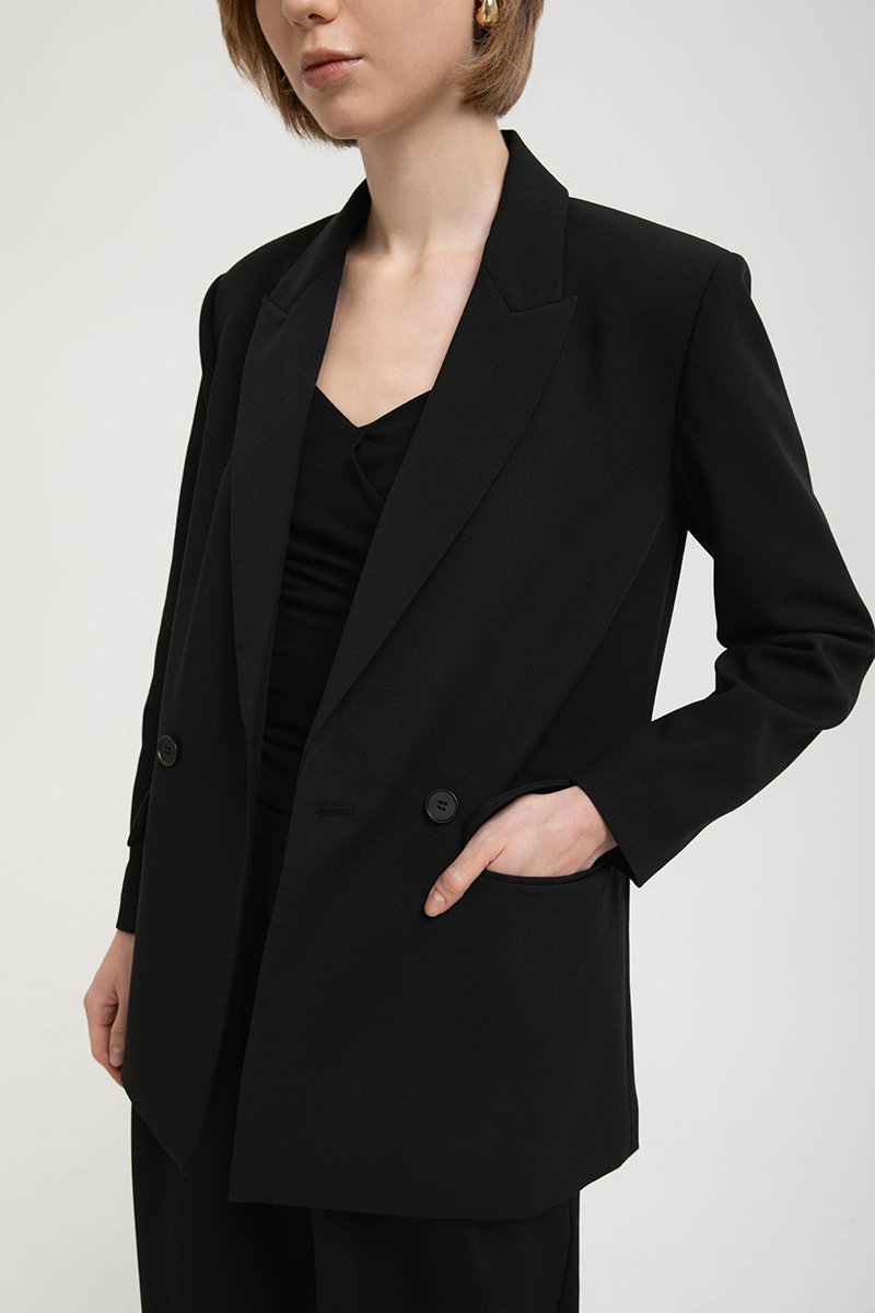 ADRIEN RUCHED SLEEVE BLAZER
