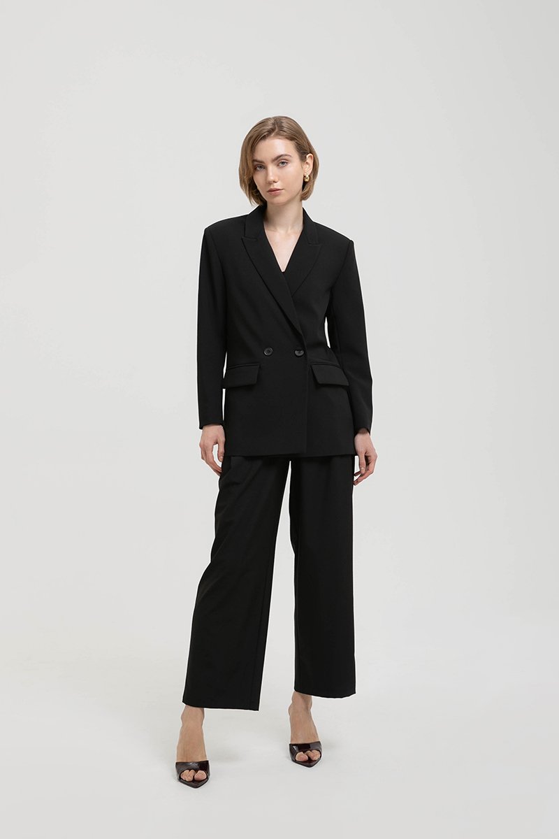 ADRIEN RUCHED SLEEVE BLAZER