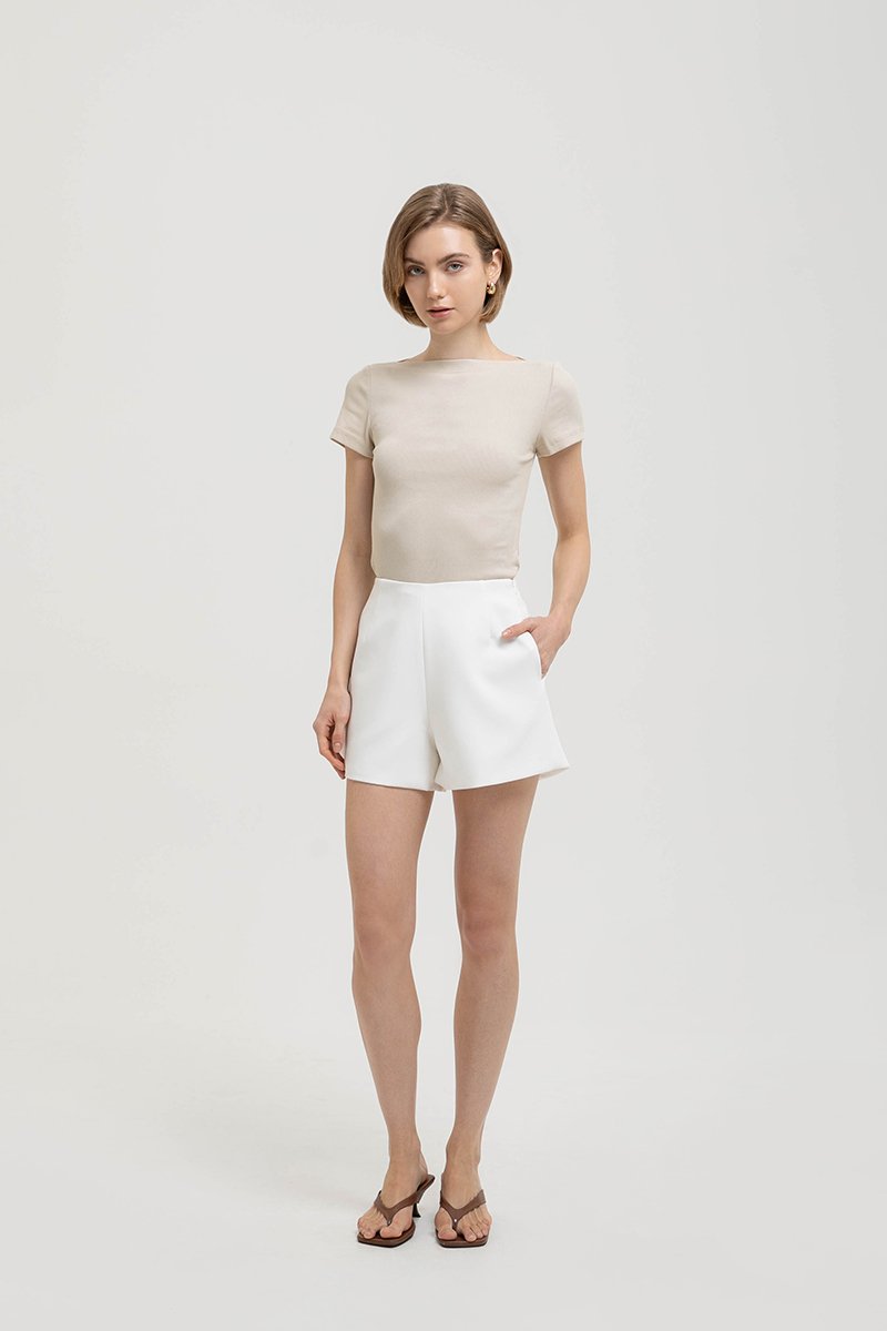 CHARLIE HIGH WAISTED TAILORED SHORTS