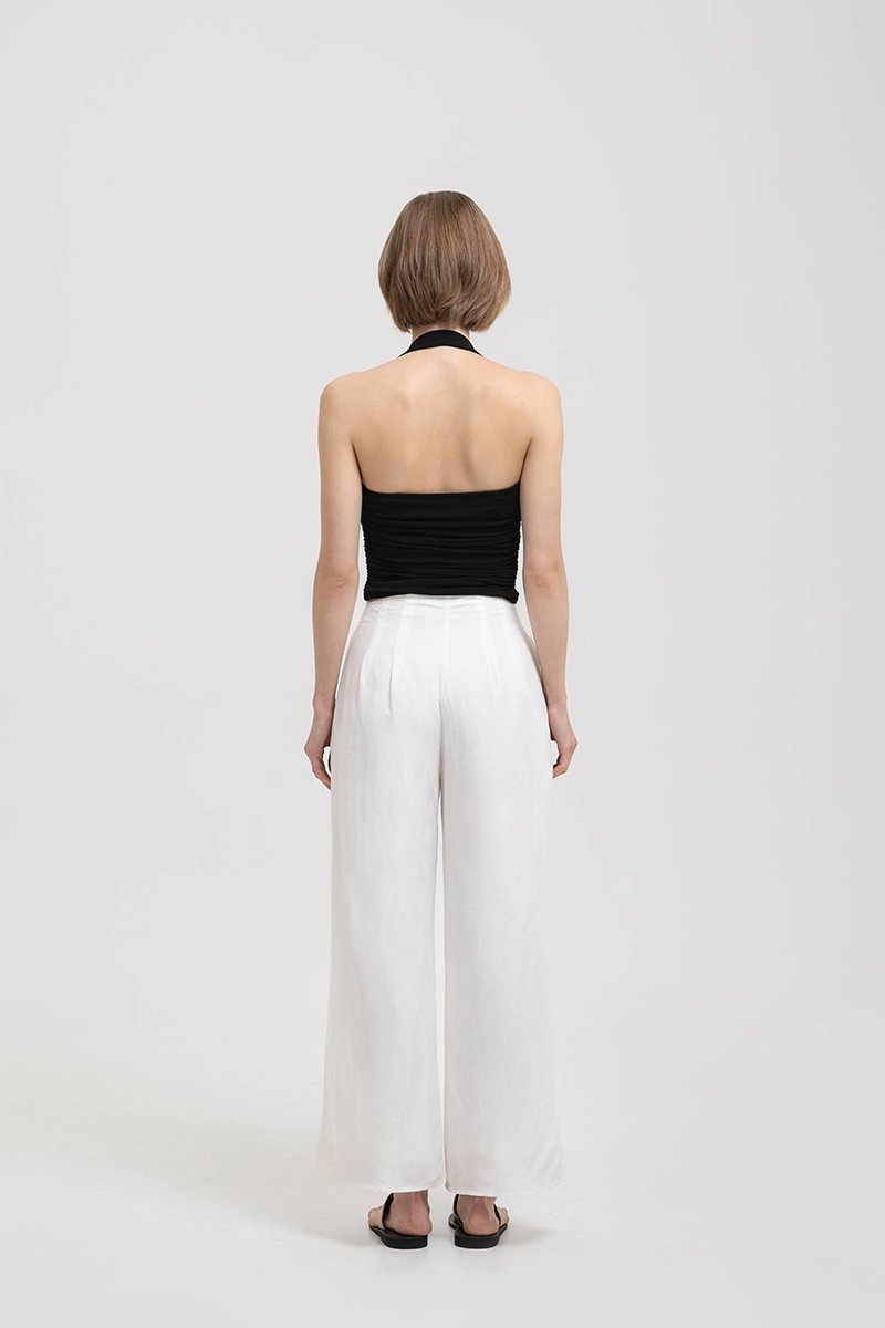 IRIS PLEATED LINEN PANTS