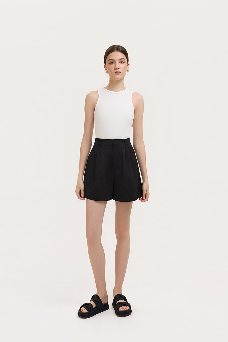 PARKER PLEATED TWILL SHORTS