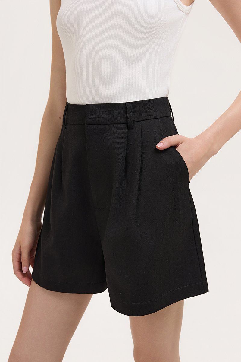 PARKER PLEATED TWILL SHORTS