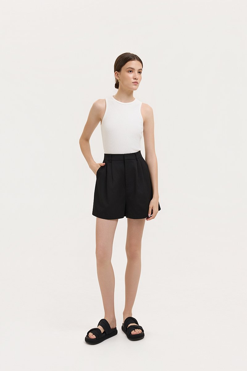 PARKER PLEATED TWILL SHORTS