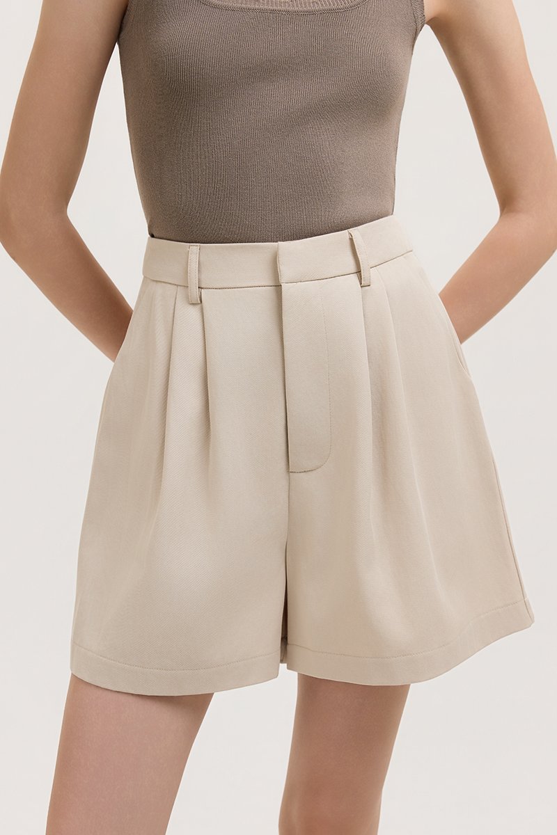 PARKER PLEATED TWILL SHORTS