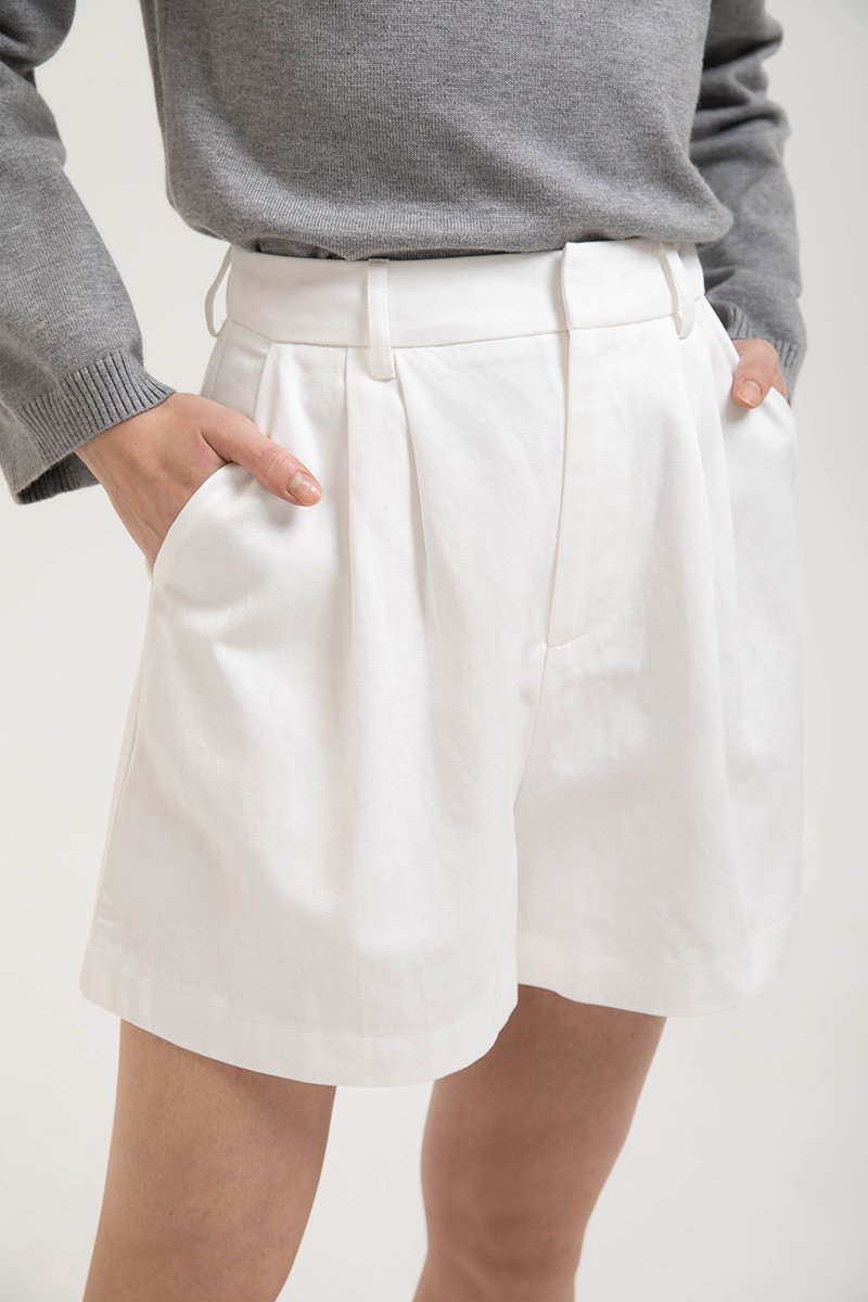 PARKER PLEATED TWILL SHORTS