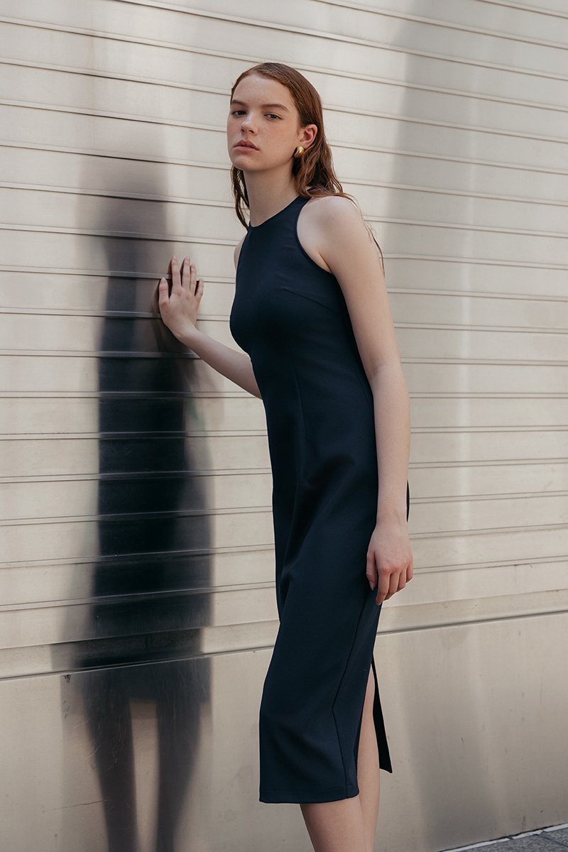 DEVINA TANK COLUMN MIDI DRESS
