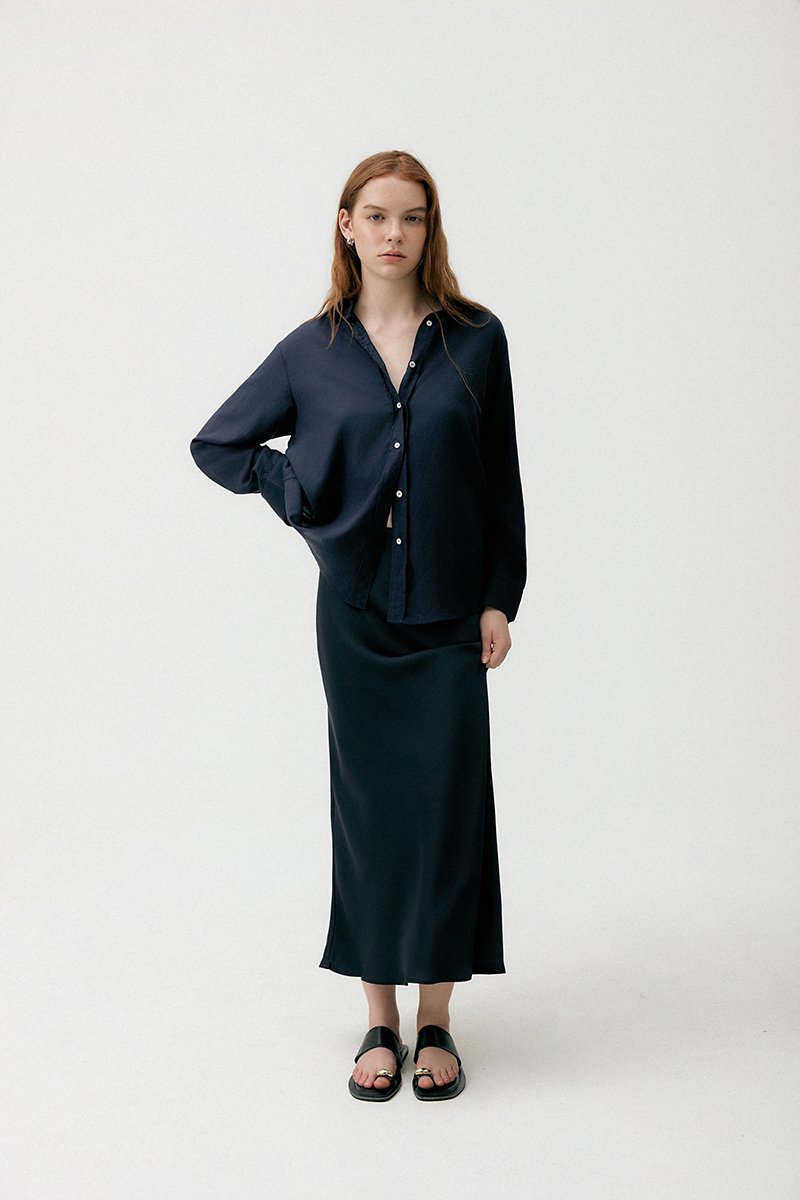 ELOISE SATIN BIAS SKIRT